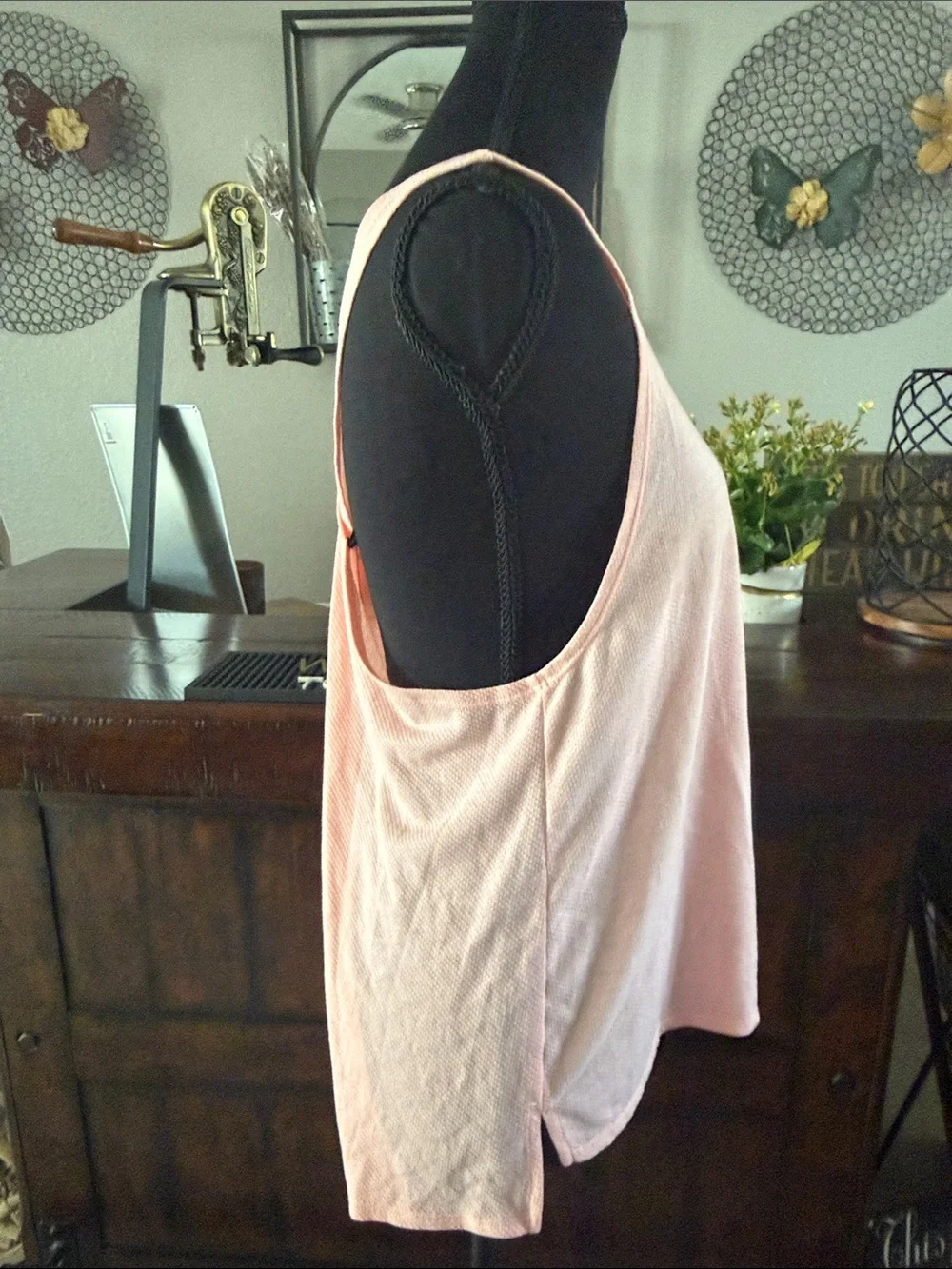 Nike Light Pink Athletic Open Back Tank Top